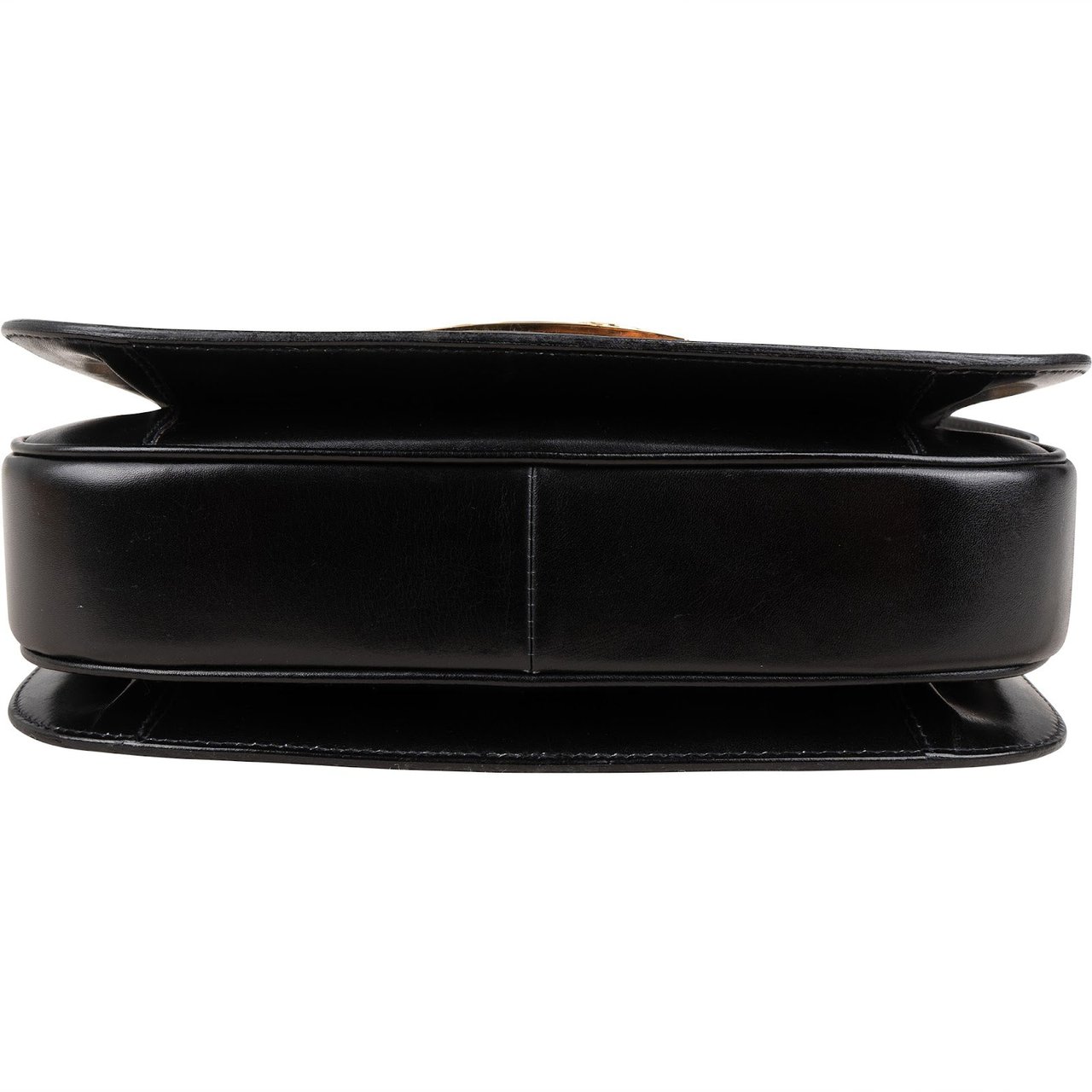 Celine Boxcalf Leather Horse Carriage Triomphe Shoulder Bag Zwart