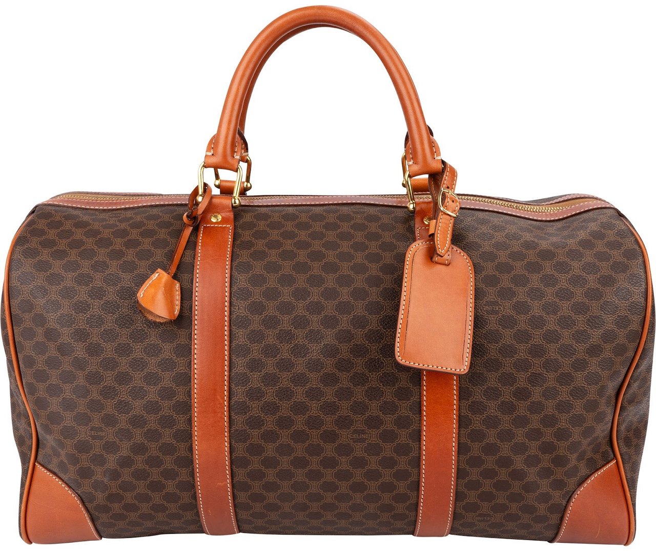 Celine Monogram Macadam Canvas Boston 45 Travel Bag Bruin