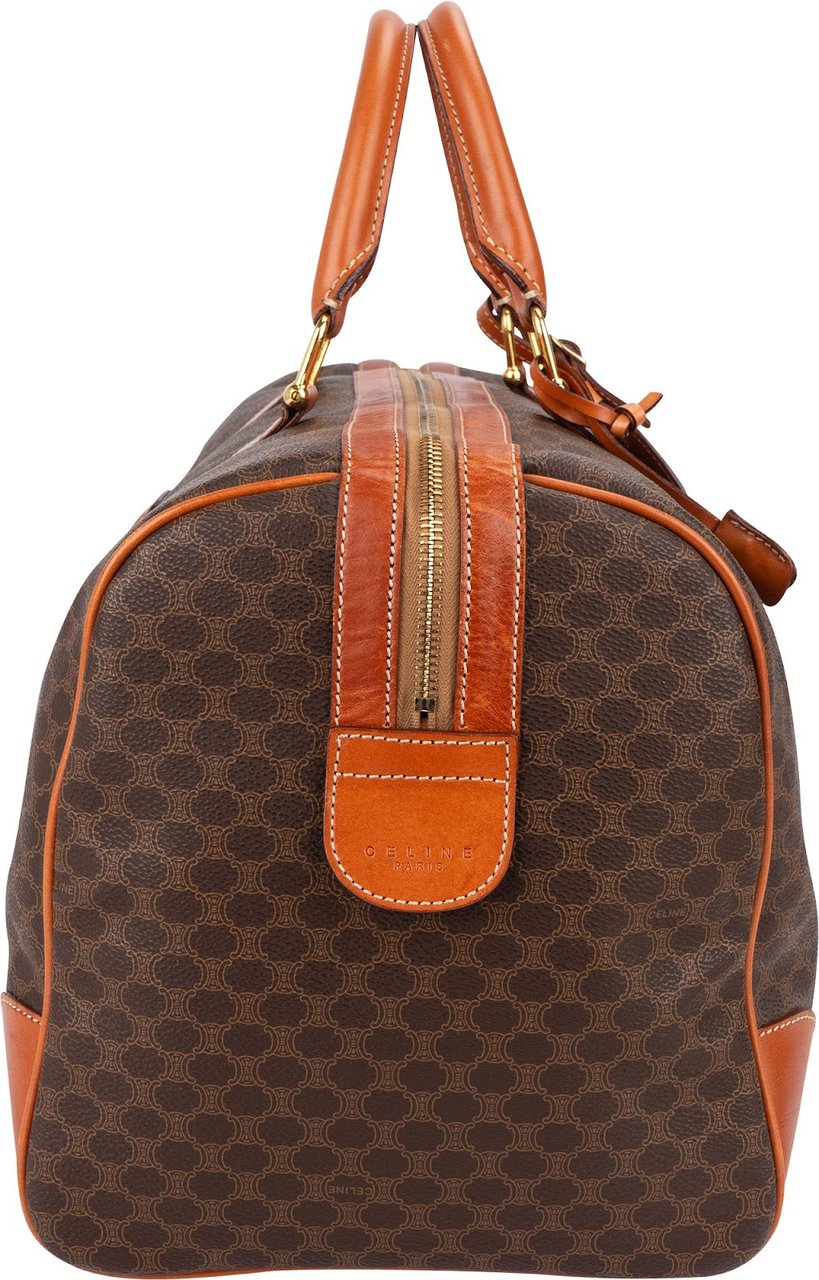 Celine Monogram Macadam Canvas Boston 45 Travel Bag Bruin
