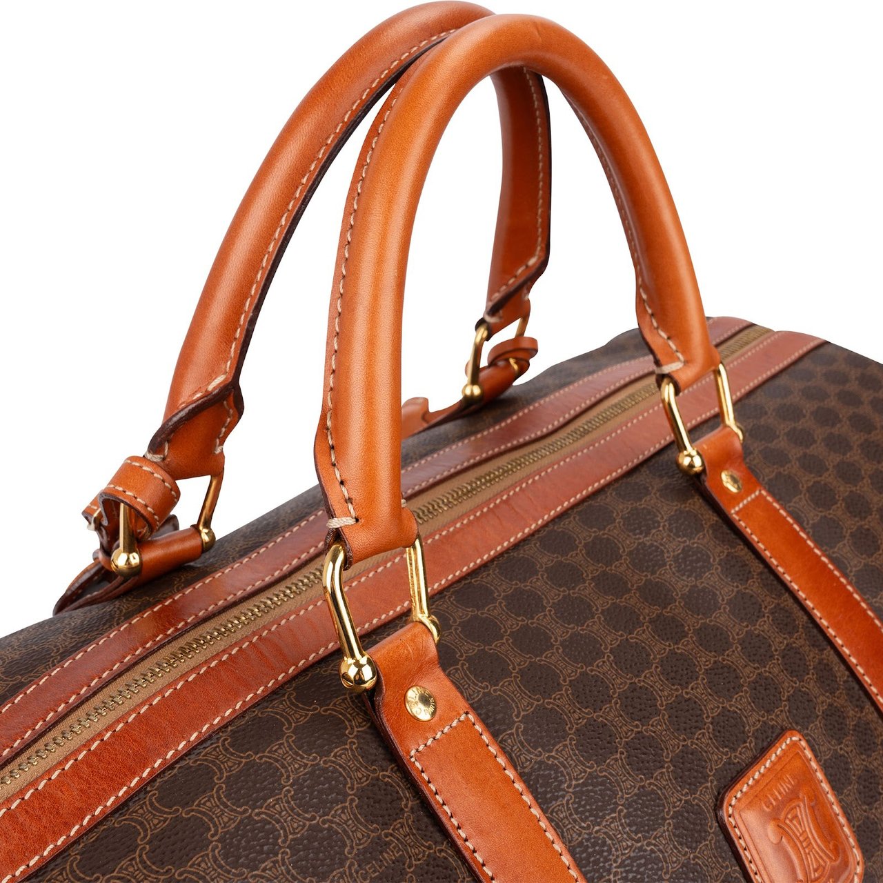 Celine Monogram Macadam Canvas Boston 45 Travel Bag Bruin