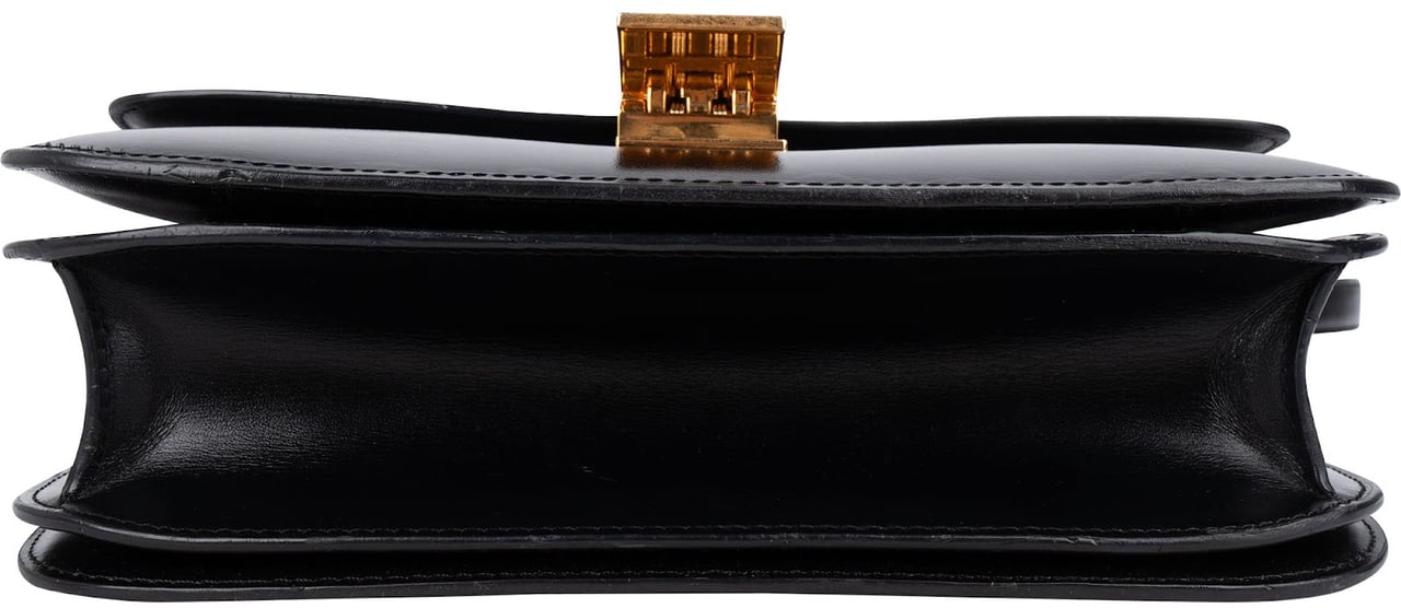 Celine Boxcalf Classic Box Medium Crossbody Bag Zwart