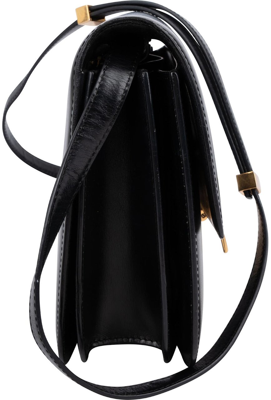 Celine Boxcalf Classic Box Medium Crossbody Bag Zwart