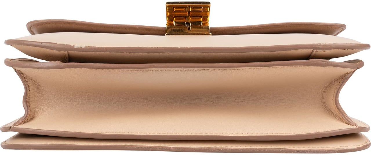 Celine Boxcalf Classic Box Medium Crossbody Bag Beige
