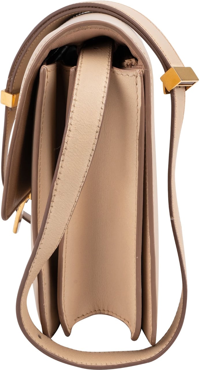 Celine Boxcalf Classic Box Medium Crossbody Bag Beige
