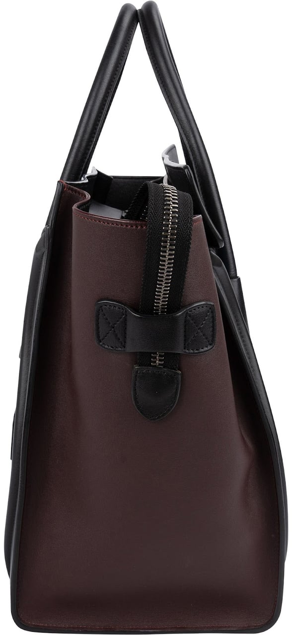 Celine Céline TricolorLeather Luggage Handbag Zwart