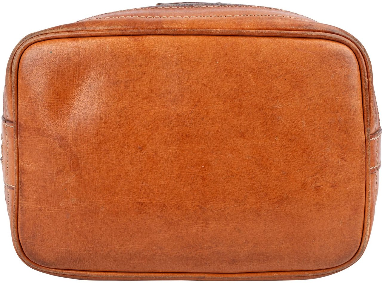 Celine Monogram Macadam Canvas Bucket Shoulder Bag Bruin