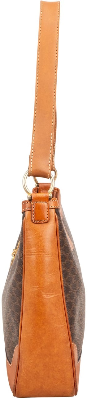 Celine Macadam Monogram Ring Lock Shoulder Bag Bruin