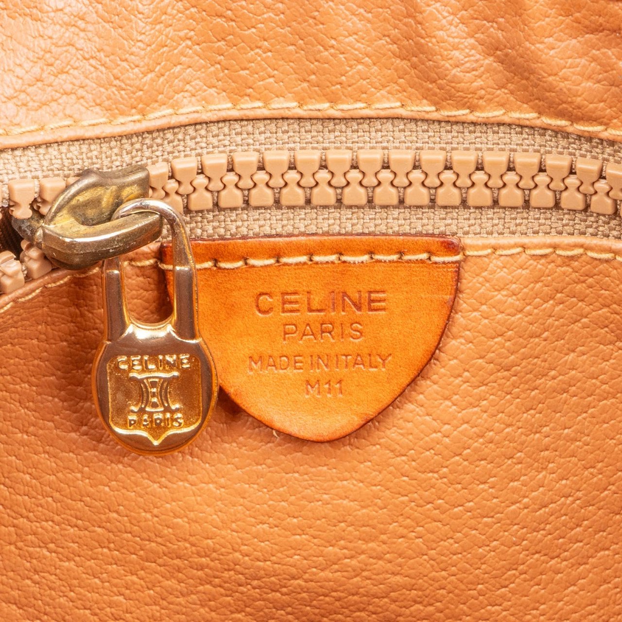 Celine Macadam Monogram Ring Lock Shoulder Bag Bruin
