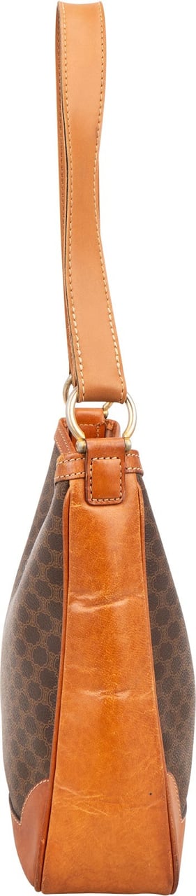 Celine Macadam Monogram Ring Lock Shoulder Bag Bruin