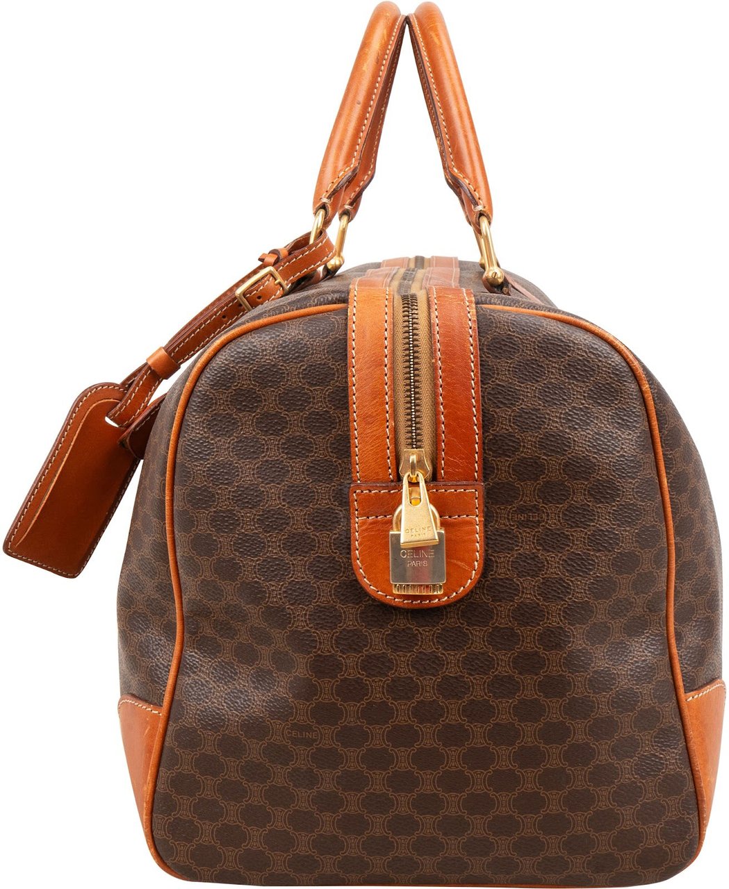 Celine Macadam Monogram Canvas Boston 45 Travel Bag Bruin