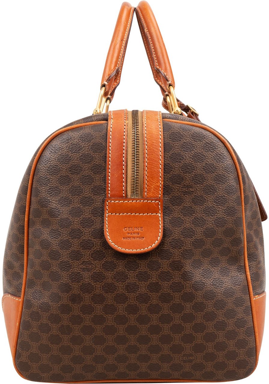 Celine Macadam Monogram Canvas Boston 45 Travel Bag Bruin