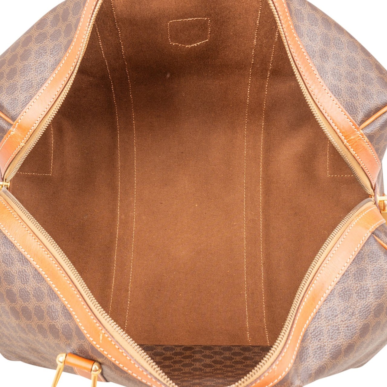 Celine Macadam Monogram Canvas Boston 45 Travel Bag Bruin