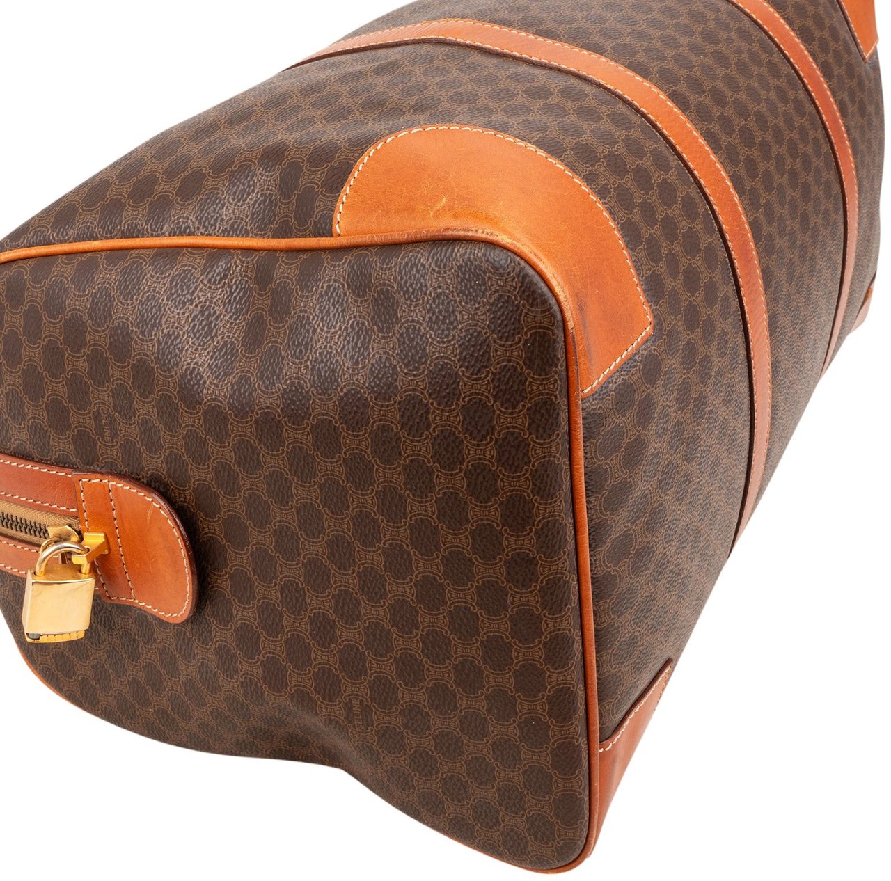 Celine Macadam Monogram Canvas Boston 45 Travel Bag Bruin