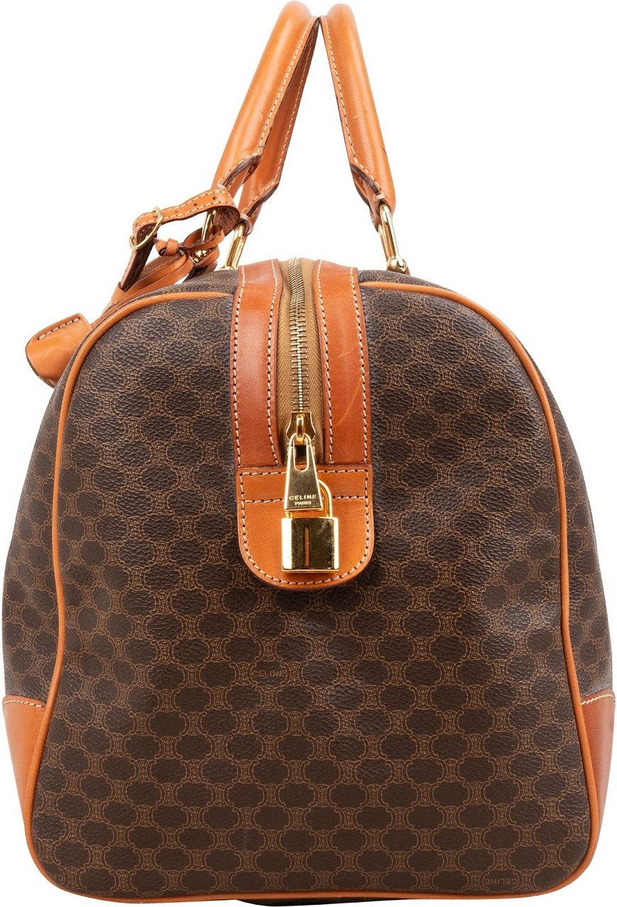 Celine Monogram Macadam Canvas Boston 45 Travel Bag Bruin