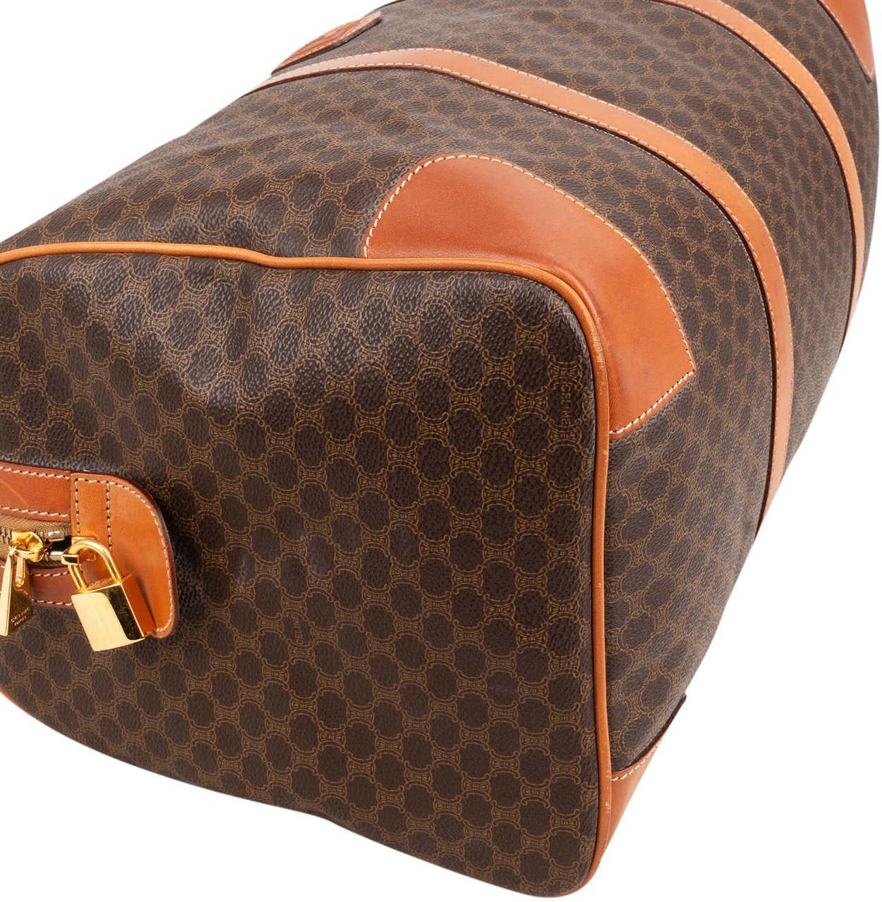 Celine Monogram Macadam Canvas Boston 45 Travel Bag Bruin