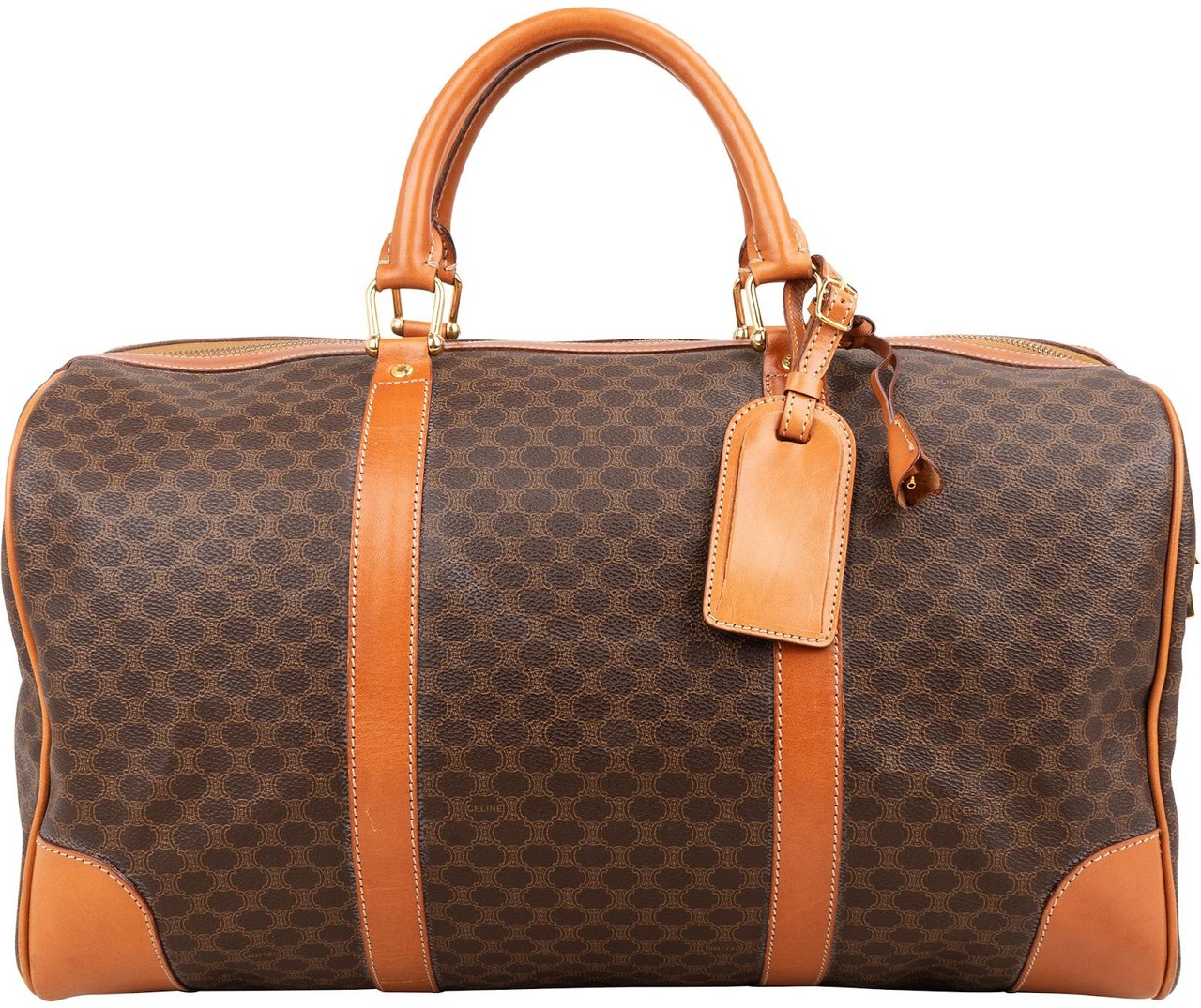 Celine Monogram Macadam Canvas Boston 45 Travel Bag Bruin