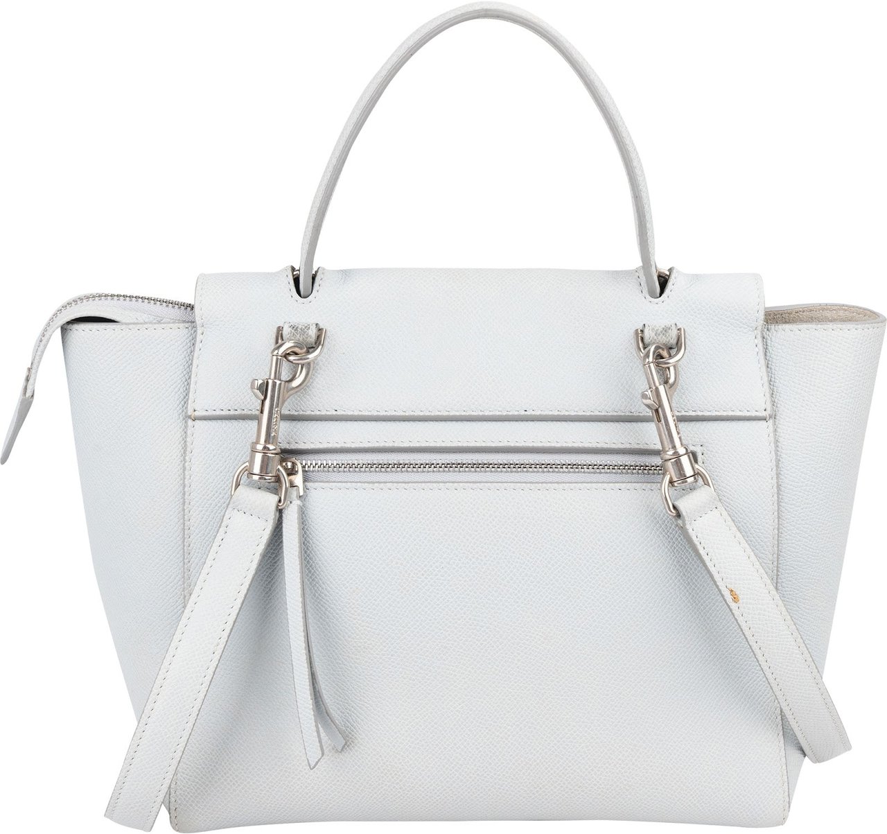 Celine Céline Light Blue Leather Grained Calfskin Nano Belt Handbag Divers