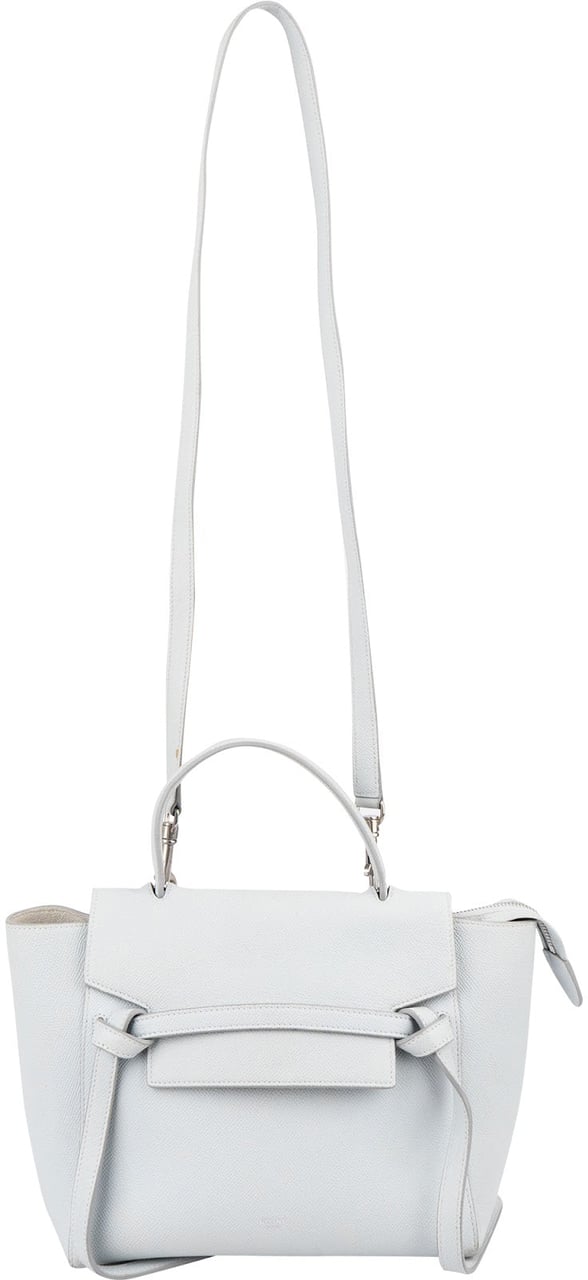 Celine Céline Light Blue Leather Grained Calfskin Nano Belt Handbag Divers
