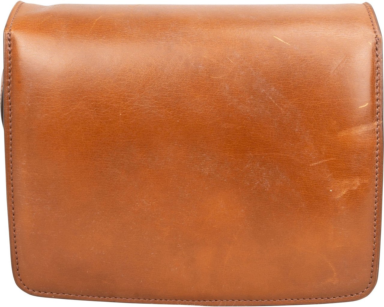 Celine Leather Seesaw Lock Small Classic Box Crossbody Bag Bruin