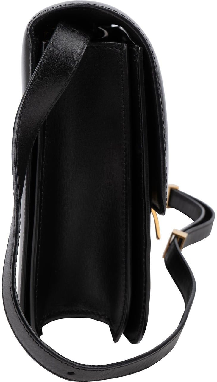 Celine Céline Calfskin Classic Box Medium Crossbody Bag Zwart