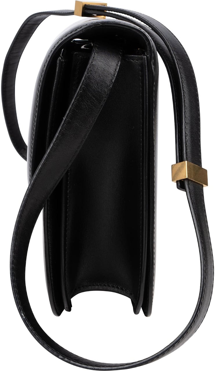 Celine Céline Calfskin Classic Box Medium Crossbody Bag Zwart