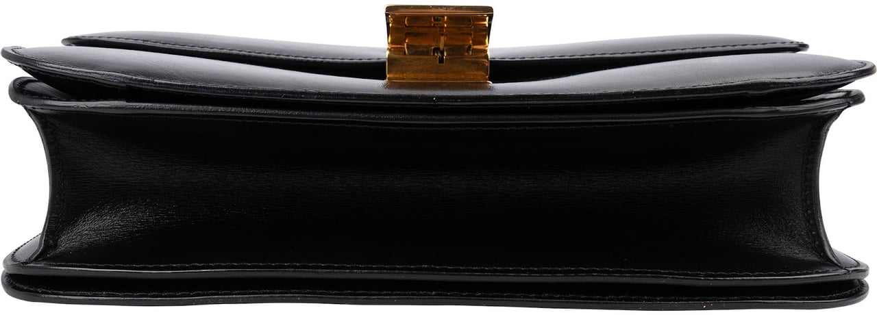 Celine Céline Calfskin Classic Box Medium Crossbody Bag Zwart