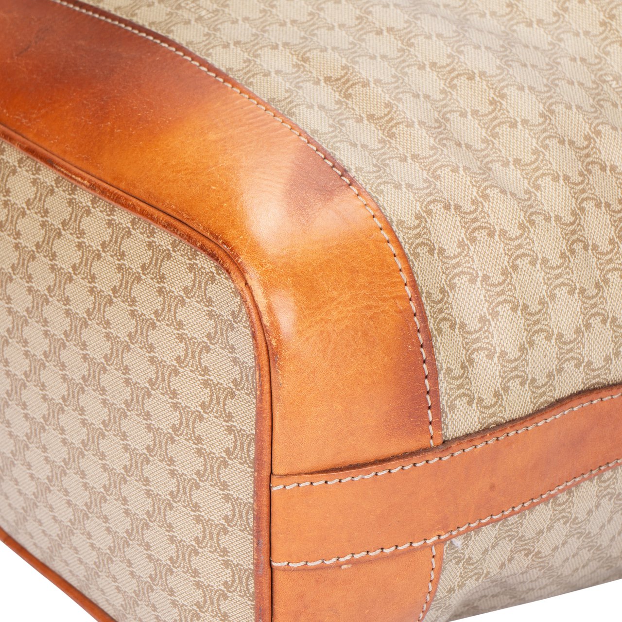 Celine Celine Maccadam Monogram Bucket Crossbody Bag Bruin