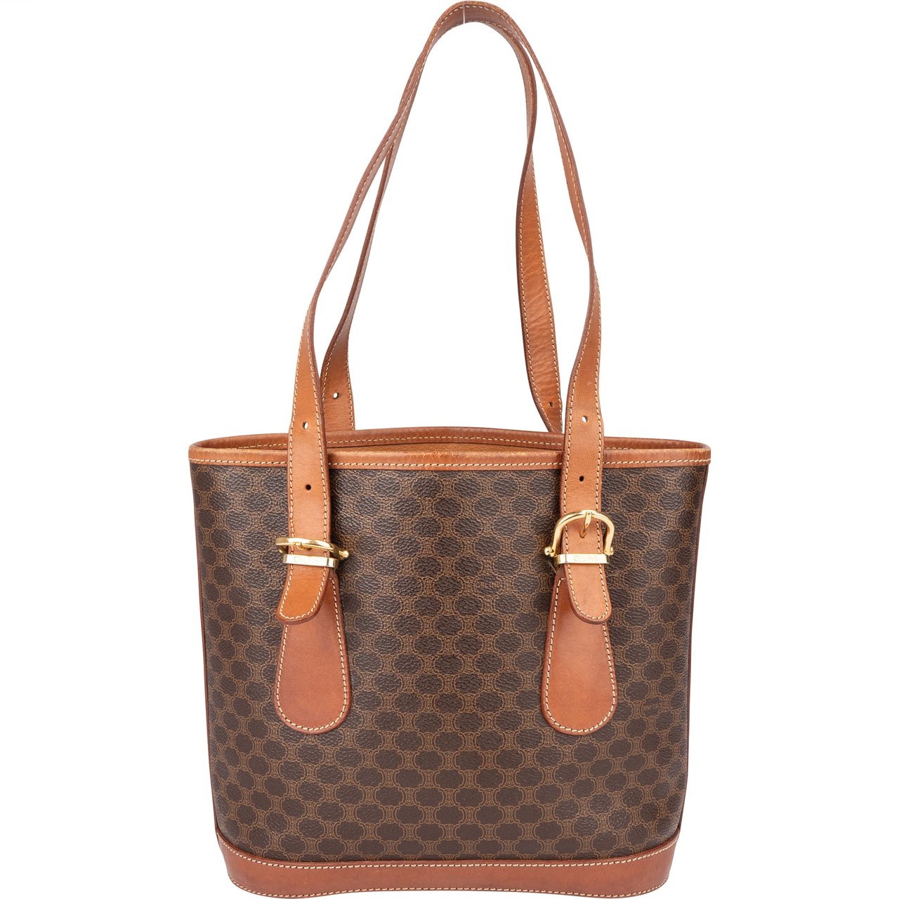Celine Celine Maccadam Monogram Handbag Bruin
