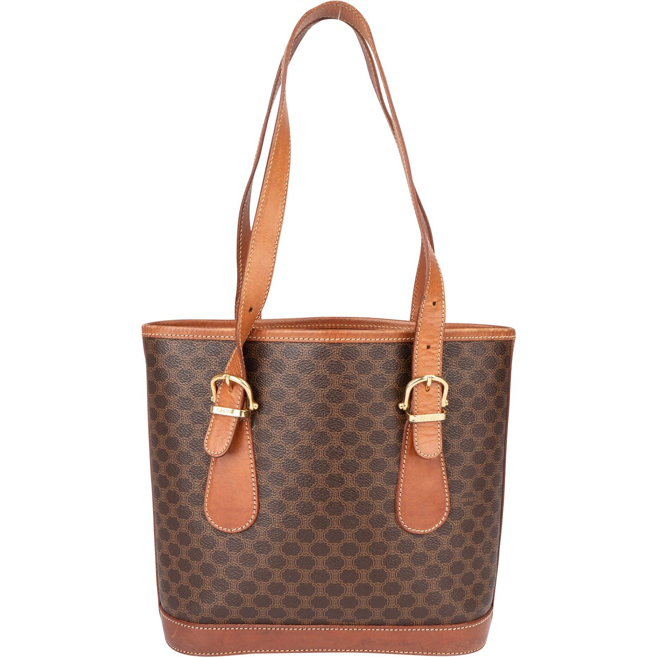 Celine Celine Maccadam Monogram Handbag Bruin
