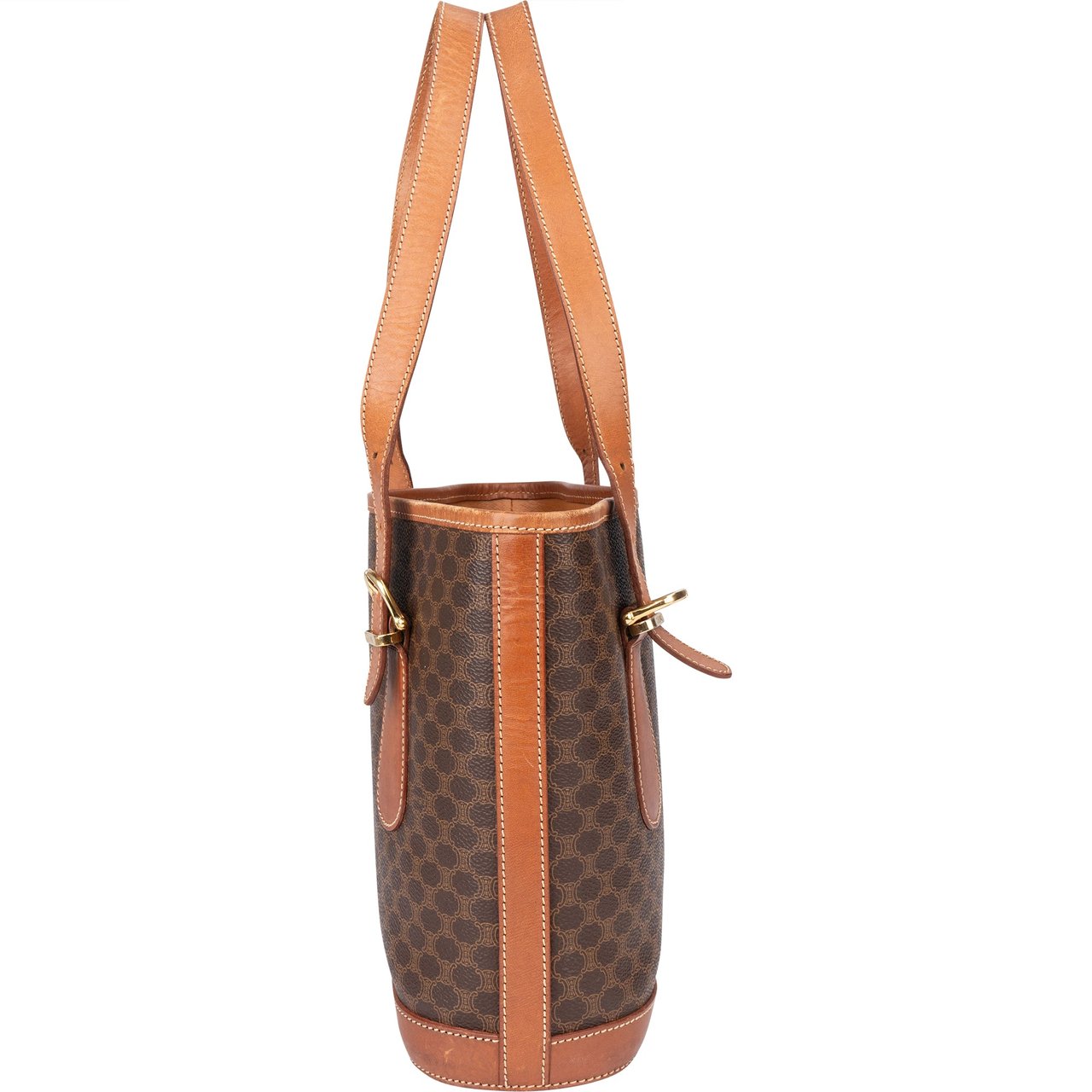 Celine Celine Maccadam Monogram Handbag Bruin