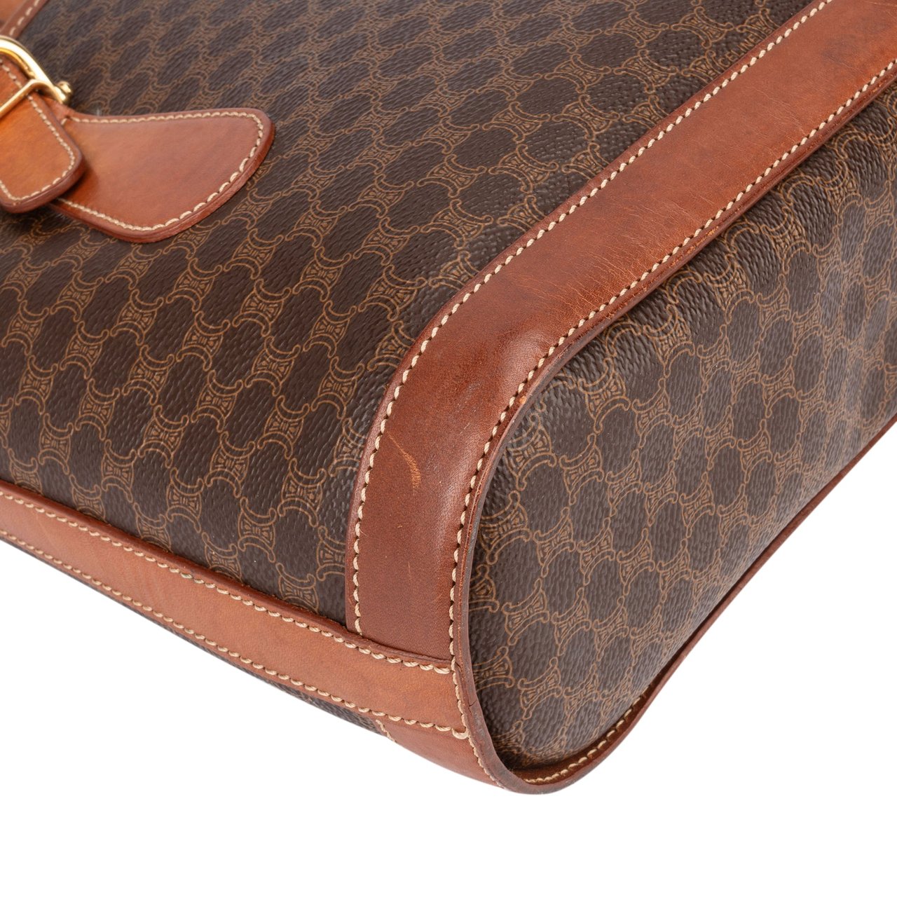 Celine Celine Maccadam Monogram Handbag Bruin