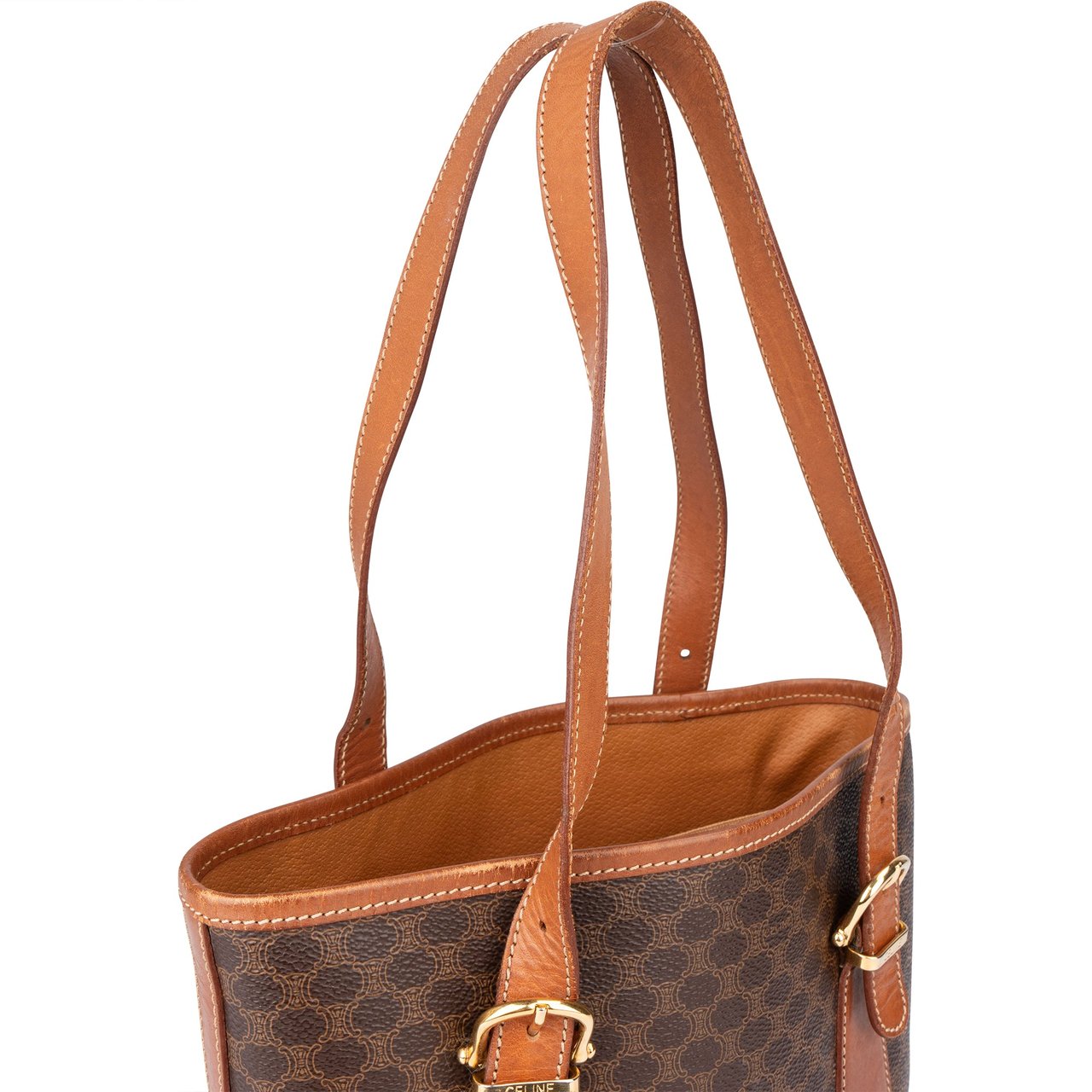 Celine Celine Maccadam Monogram Handbag Bruin