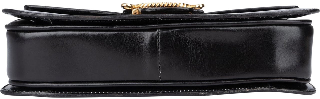 Celine Celine Black Boxcalf Triomphe Shoulder Bag Zwart