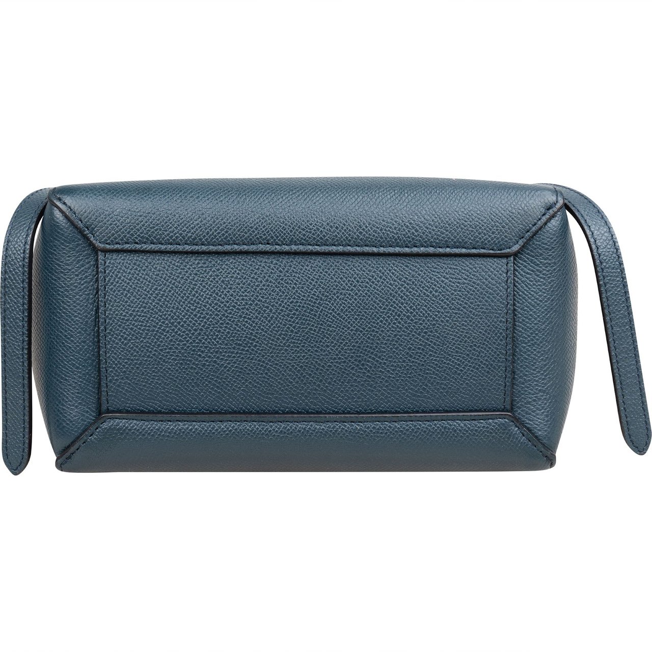 Celine Petrol Leather Grained Calfskin Belt Handbag Blauw