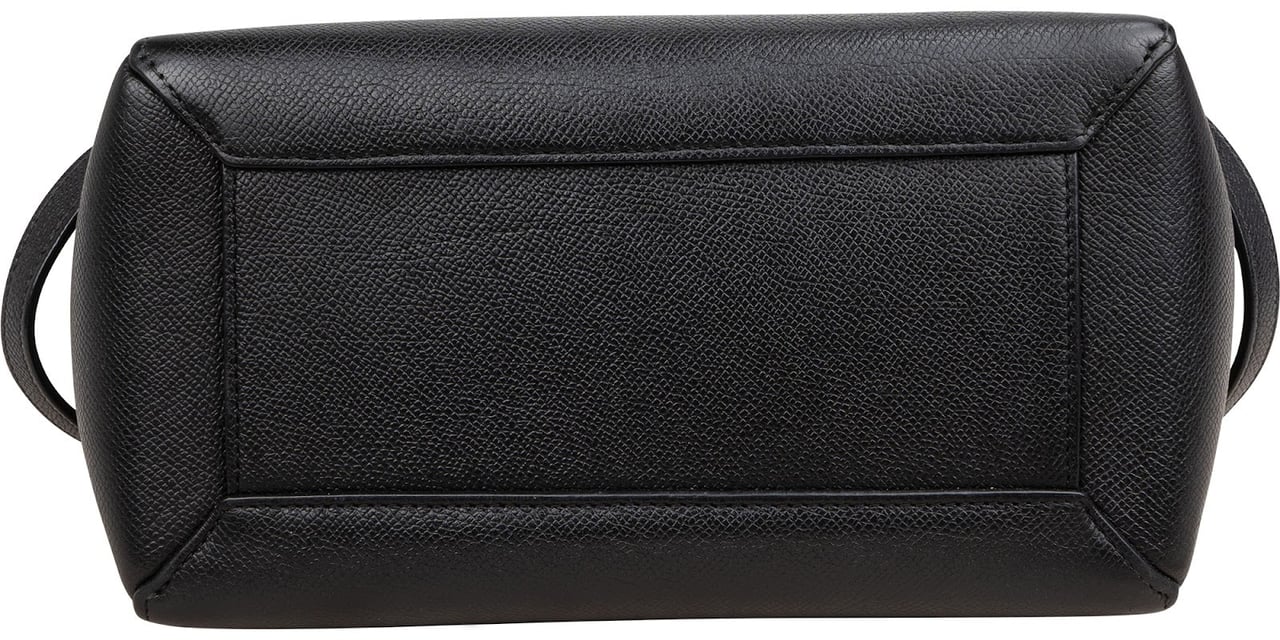 Celine Black Grained Calfskin Belt Handbag Zwart