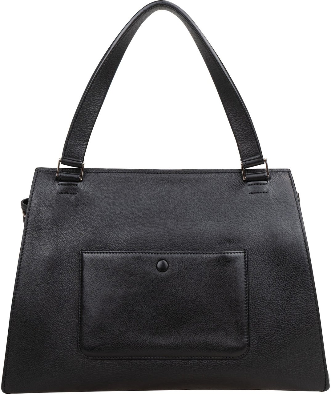 Celine Céline Black Grained Calfskin Edge Shoulder Bag Zwart