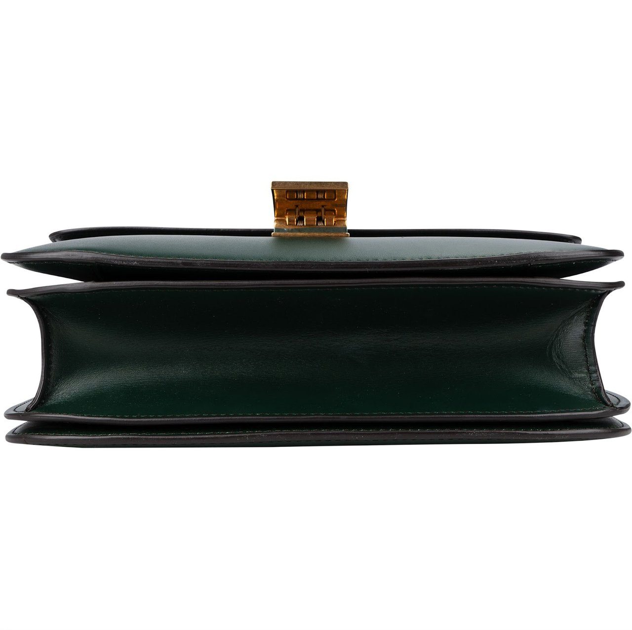 Celine Classic Dark Green Boxcalf Leather Medium Box Crossbody Bag Donkergroen