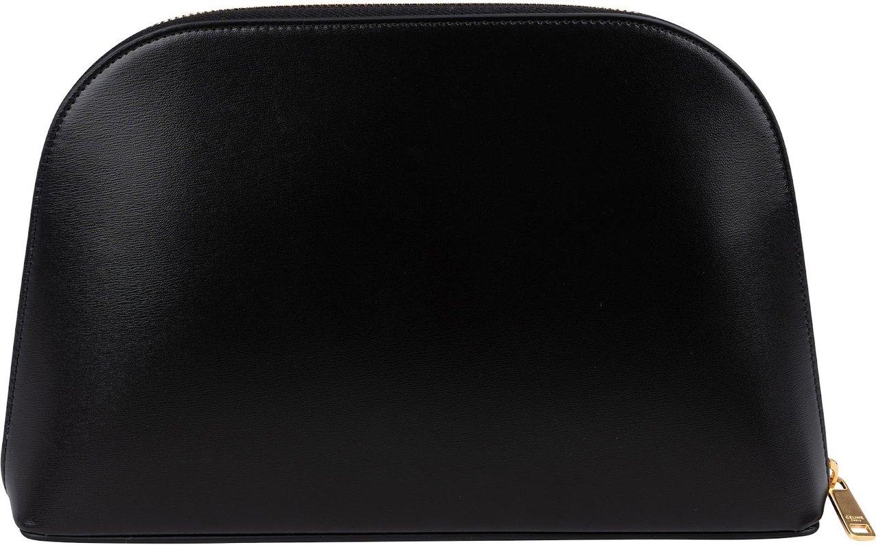 Celine Smooth Calfskin Triomphe Clutch Zwart