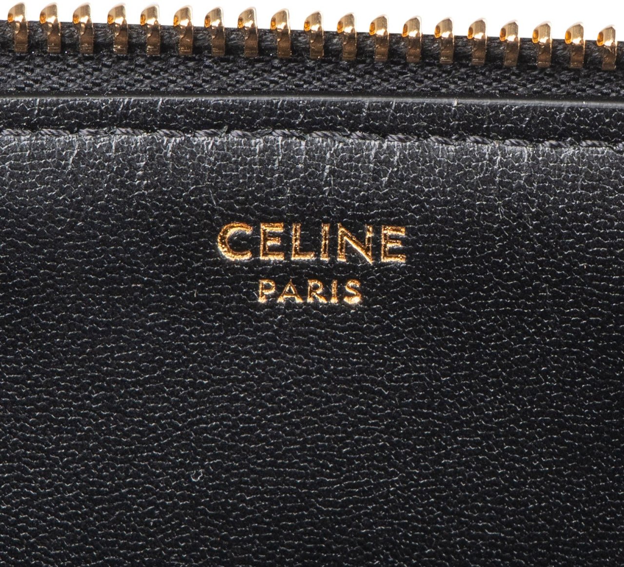Celine Smooth Calfskin Triomphe Clutch Zwart