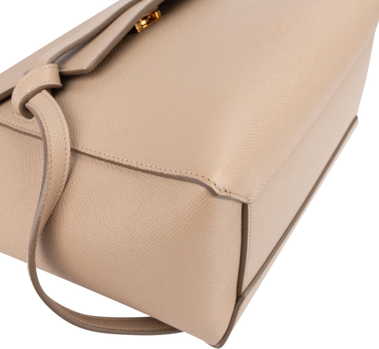 Celine Céline Beige Grained Calfskin Nano Belt Handbag Beige