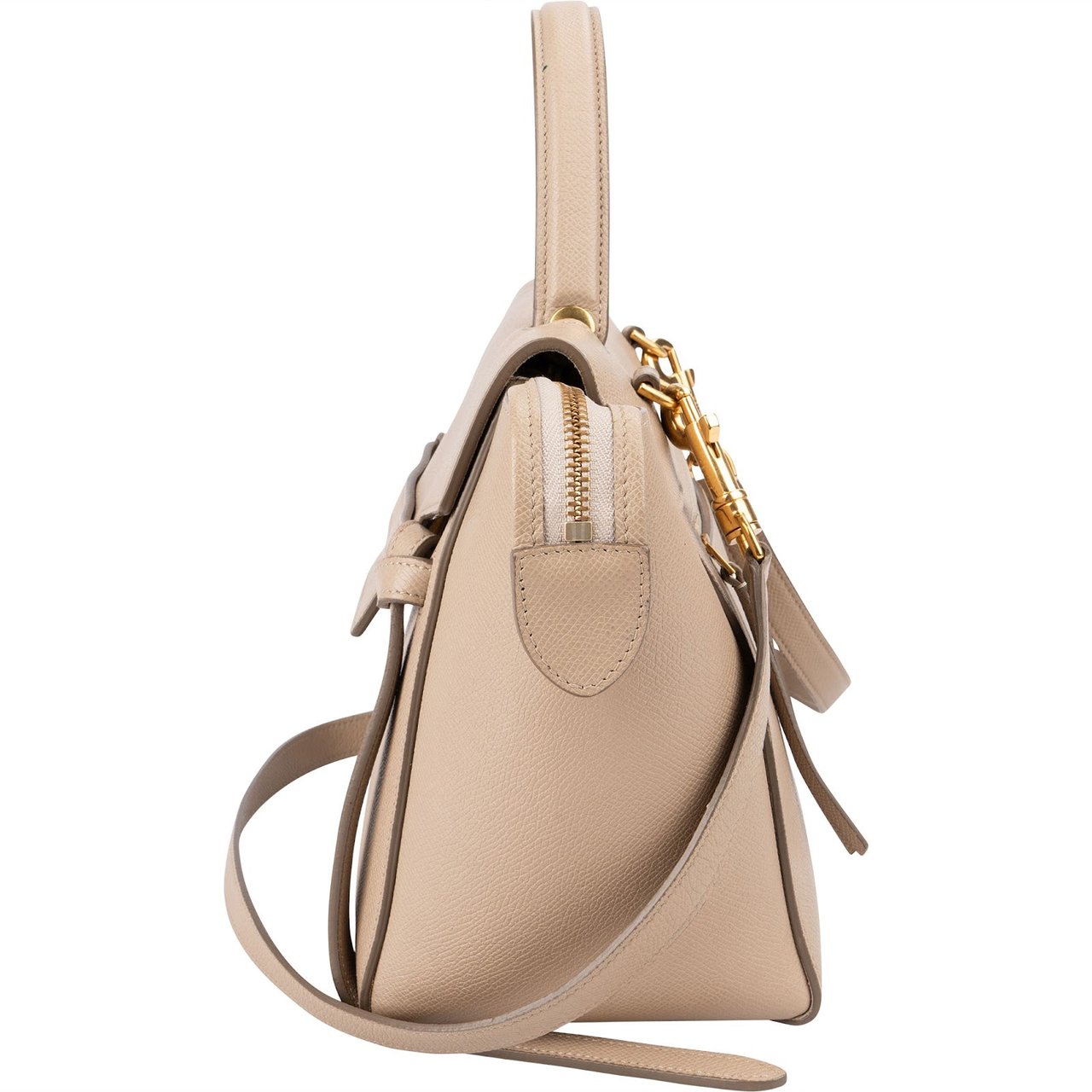 Celine Céline Beige Grained Calfskin Nano Belt Handbag Beige