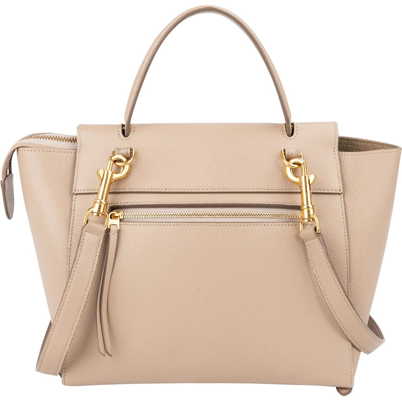 Celine Céline Beige Grained Calfskin Nano Belt Handbag Beige