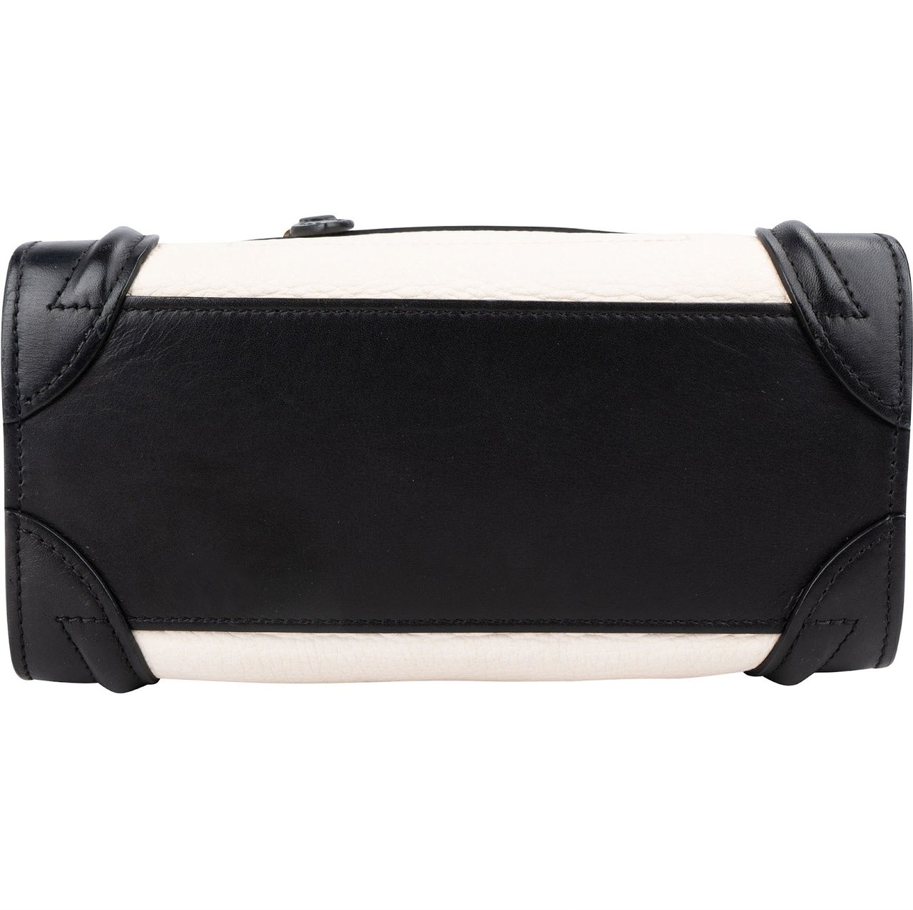 Celine Céline Tricolor Drummed Calfskin Luggage Crossbody Handbag Zwart
