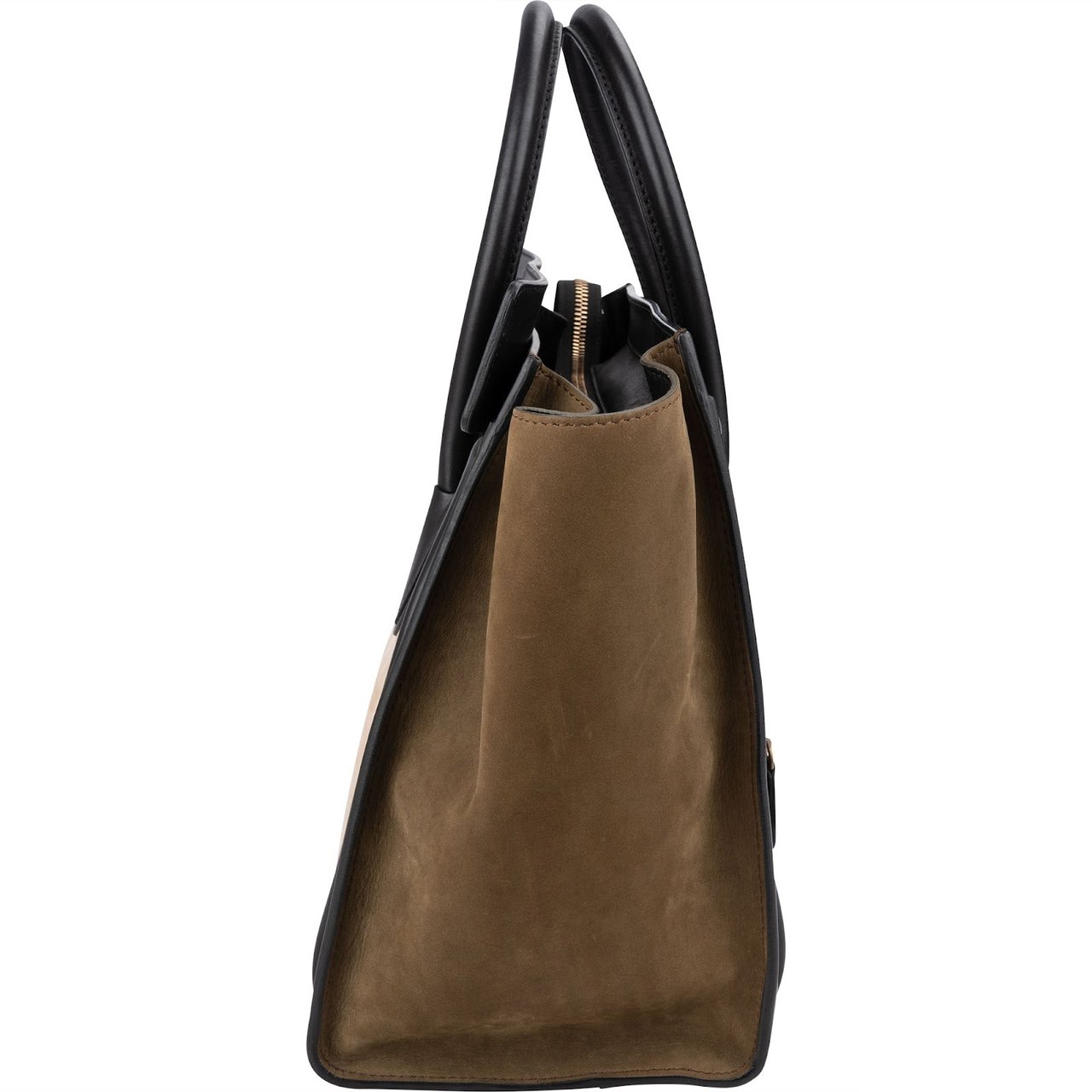 Celine Céline Suede Tricolor Leather Luggage Handbag Divers