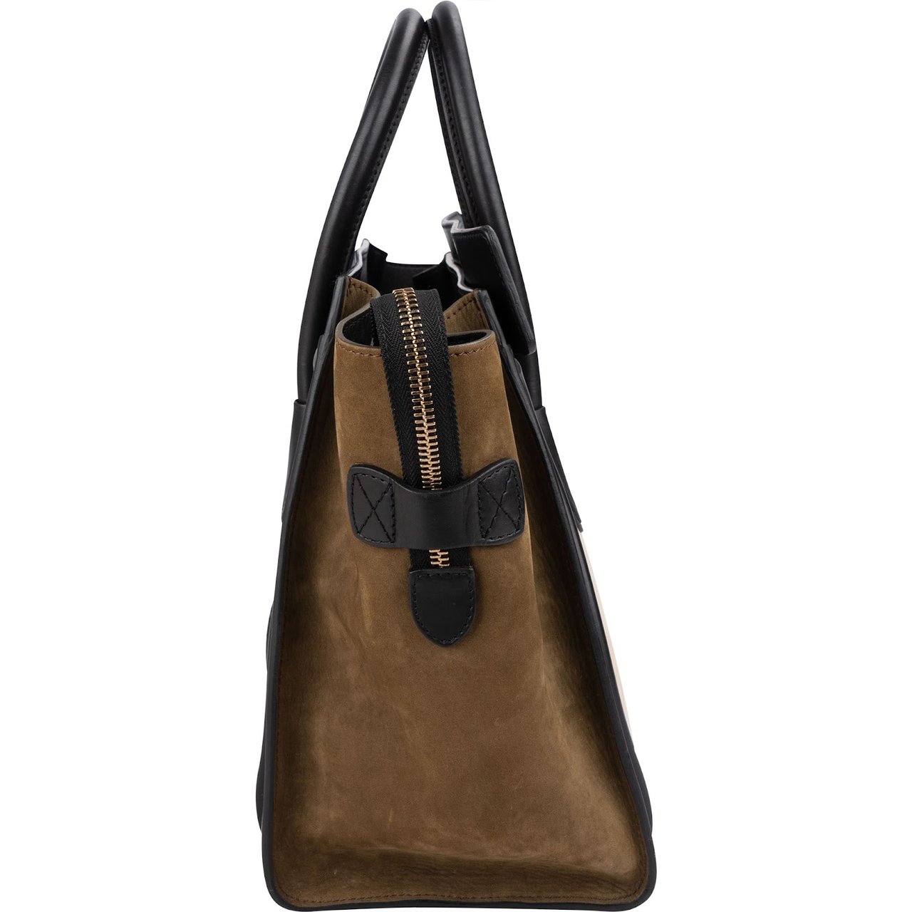 Celine Céline Suede Tricolor Leather Luggage Handbag Divers