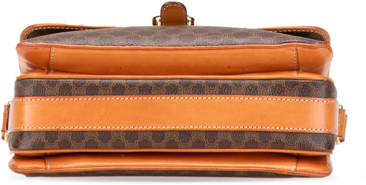 Celine Macadam Coated Canvas Crossbody Bruin