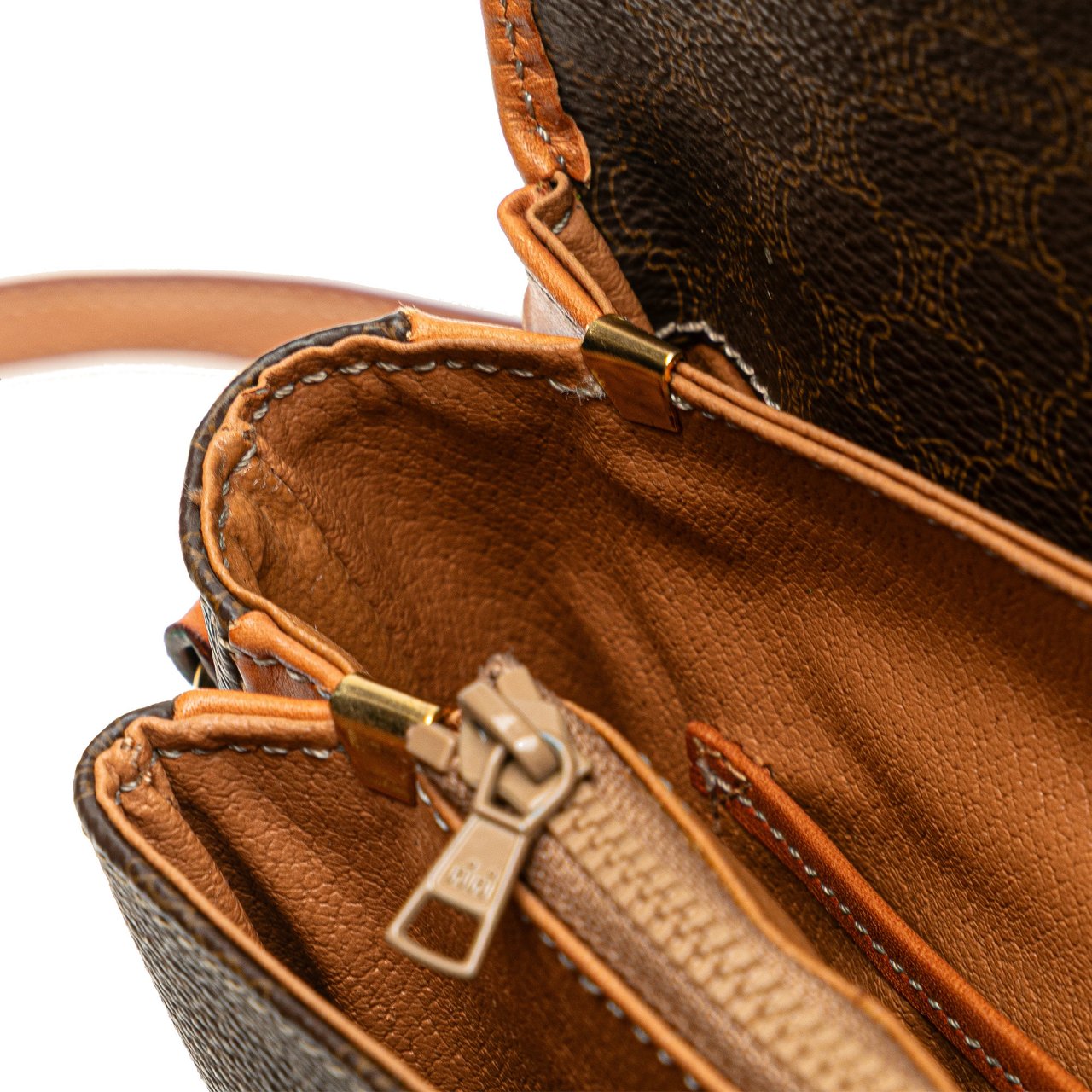 Celine Macadam Coated Canvas Crossbody Bruin