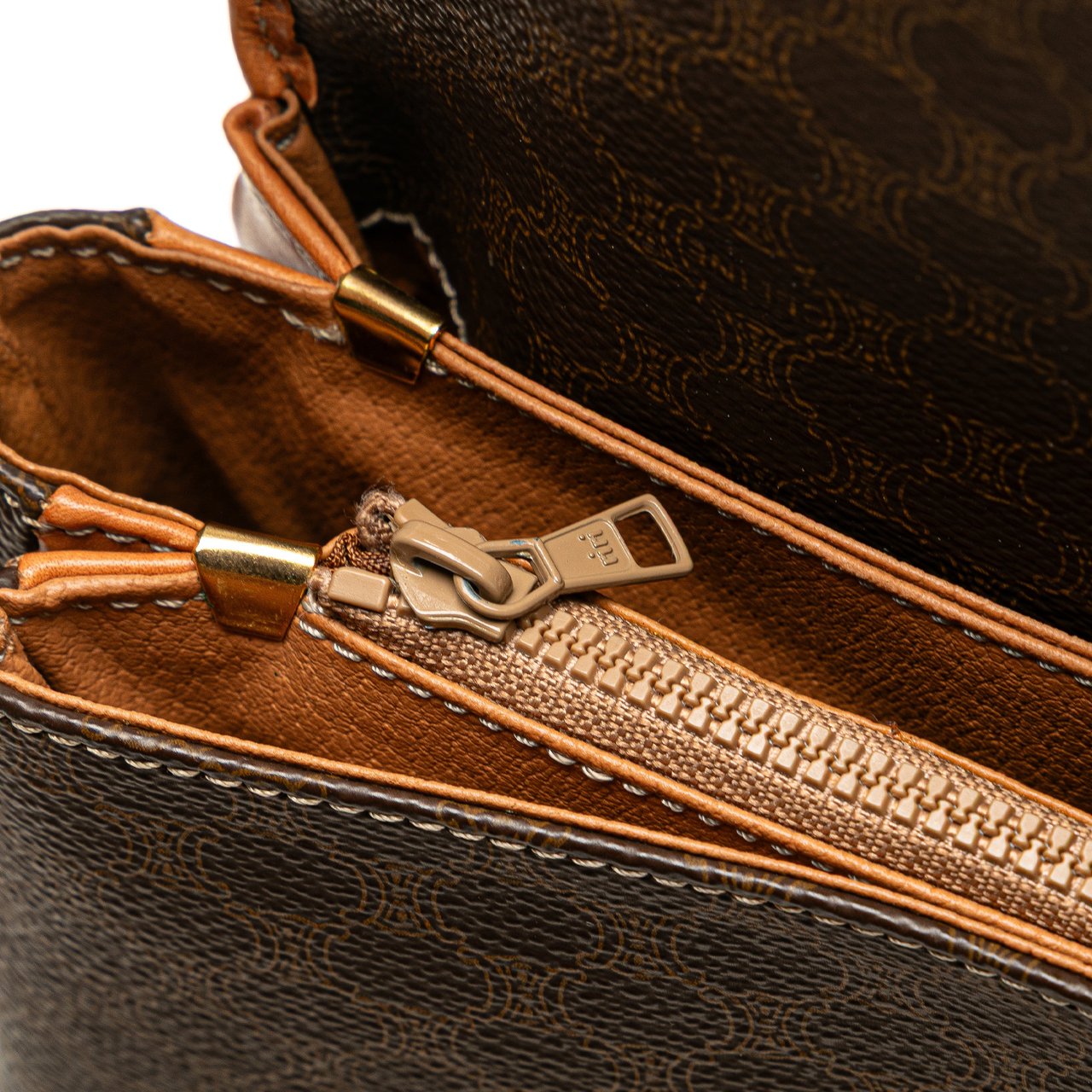 Celine Macadam Coated Canvas Crossbody Bruin