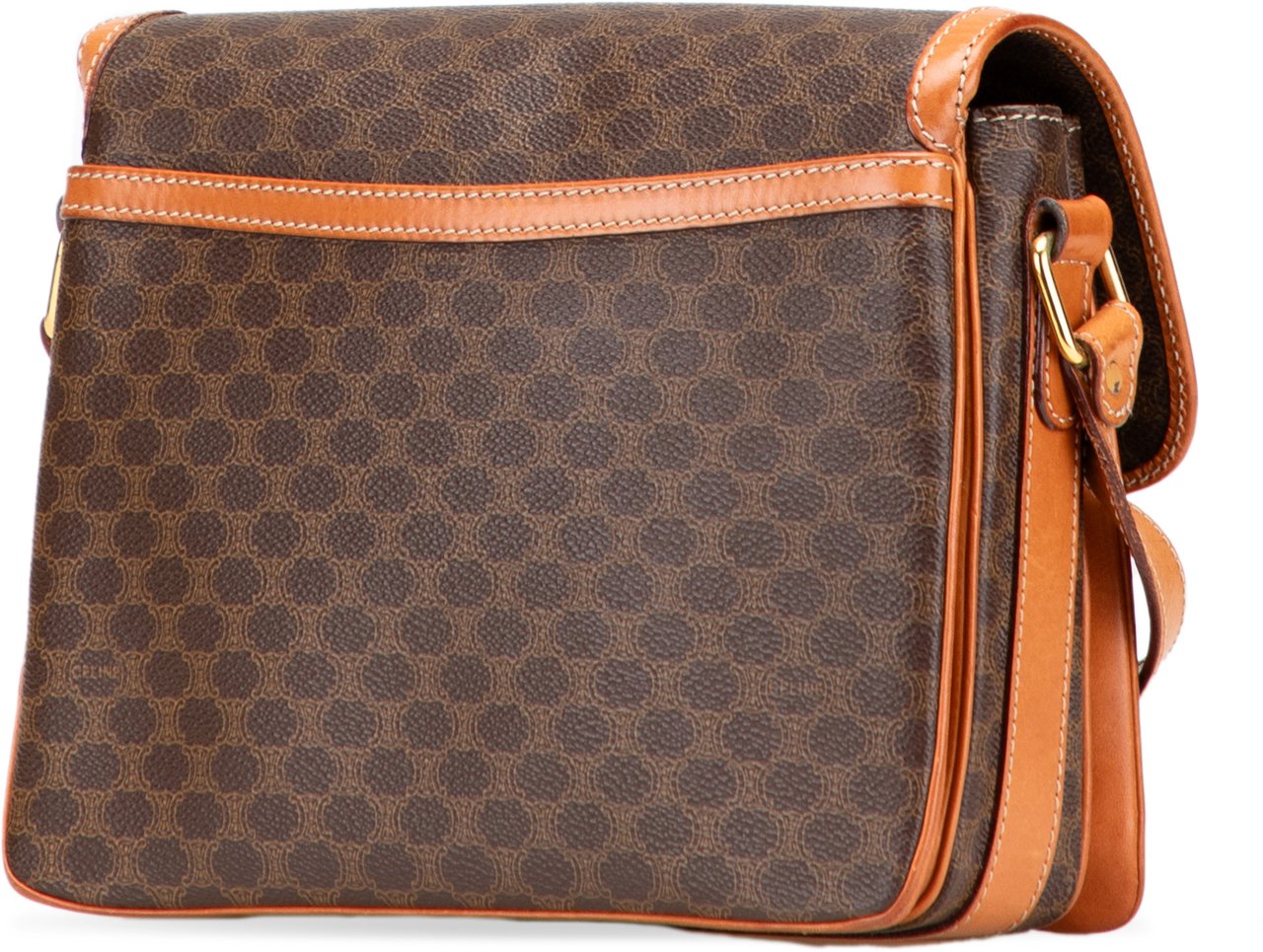 Celine Macadam Coated Canvas Crossbody Bruin