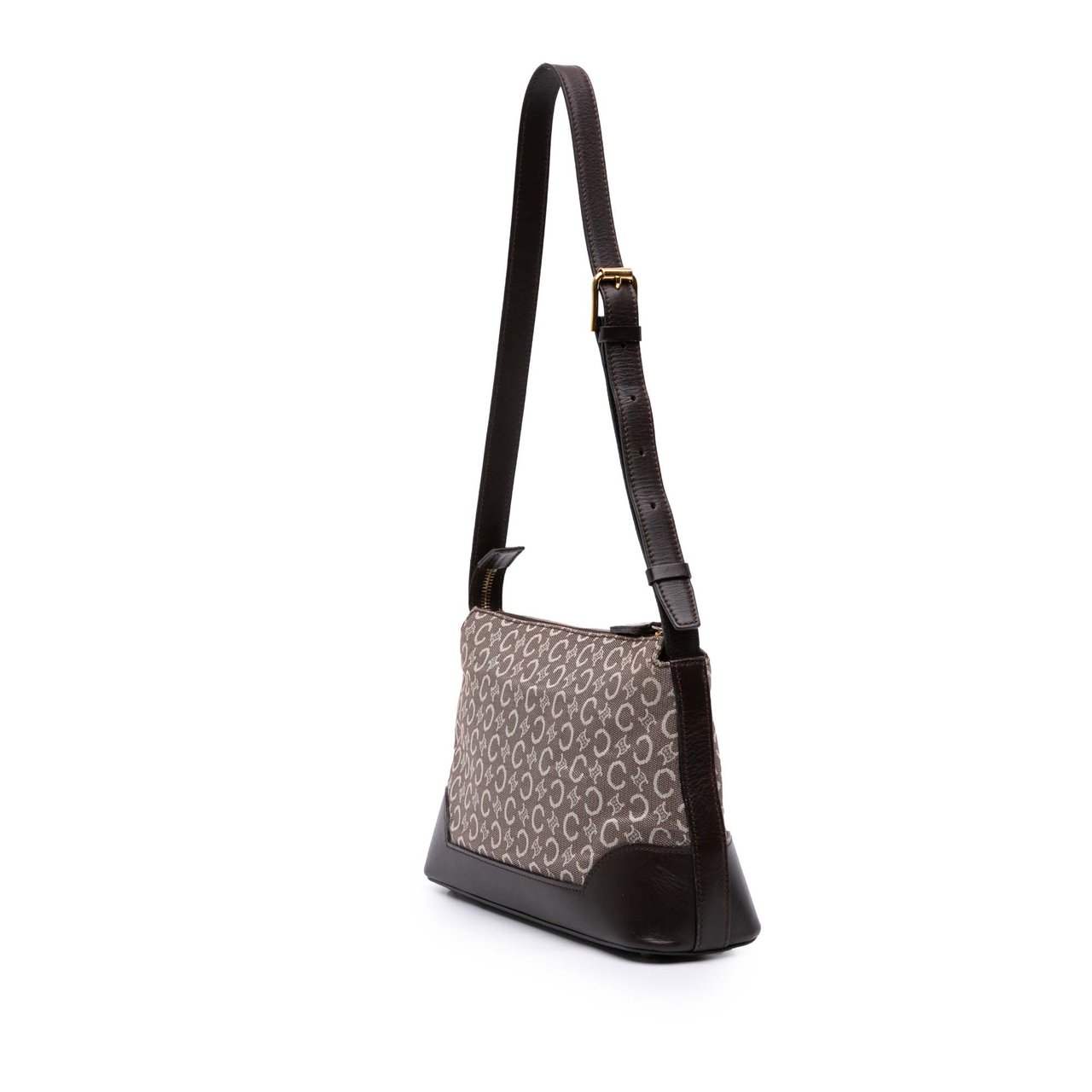 Celine C Macadam Canvas Shoulder Bag Bruin